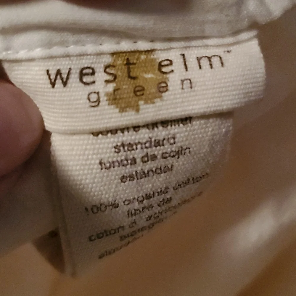 West Elm Cream Textured Pillows Bedding